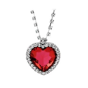 Wholesale titanic movie for sale - Group buy Crystal Chain The Heart of The Ocean Necklace Luxurious Heart Diamond Pendants Titanic Necklaces for Women Movie Statement Jewelry