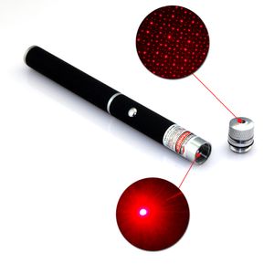 2in1 Yıldız Kap Desen 650nm 5 MW Kırmızı Lazer Pointer İşaretçiler Yıldız Kafa Lazer Kaleidoscope Işık DHL Fedex EMS Ücretsiz Gemi