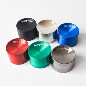 Atacado Sharpstone Côncavo Grinders Herb Spice Crusher 40mm 50mm 55mm 63mm 4 partes Metal Grinder Material de liga de zinco OEM Bem-vindo