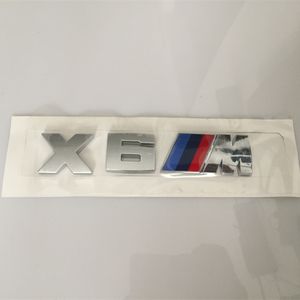 3D ABS Black Silver X3M X5M X6M Emblem Car Styling Fender Trunk Badge Logo Sticker för BMW201B