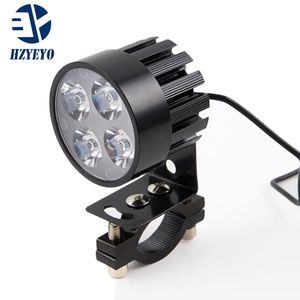 HZYEYO Electric Motor Bike Motorcycle Lighting W LED Auxiliary Headlight Work Driving Fog Spot Night Safe Lamp Universal L