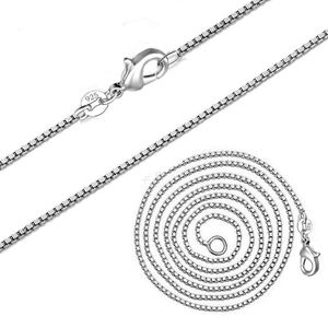 Hot Sale 925 Plated Silver Link Chains Halsband Passform för Hängsmycke Charm för Kvinnor Män Lyx S925 Smycken Gift