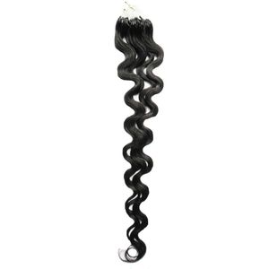 Micro Loop Extensão do Cabelo Corporal Onda Brasileira Remy Virgem Micro Anel Humano Cabelo Humano 100G Cor Natural Micro Loop Extensões