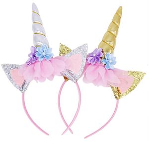 Unicorn Hoop Barnkatt Öron Halloween Party Ornament Hår Charm Hair L589