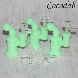 Mini Silikon Bisbler Oil Teçhizat Silikon Sigara Nargile Bongs 3.85 