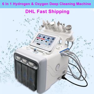 6 in 1 Hydro Dermabrasion Water Peeling Deep Cleansing BIO Lifting RF Skin Rejuvenation Cold Hammer Spa Hydra Facial Machine Home Use