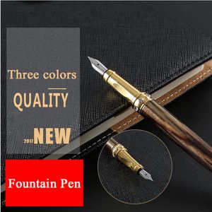 2017 Ny högkvalitativ metallfärgpraxis kalligrafi Fountain Pen Student School Office Supplies Stationery Pens 03821