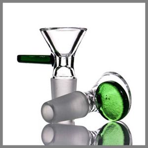 Hookahs Atacado 1418 Cone de vidro tigela com punho masculino fumar verde novo produto à venda