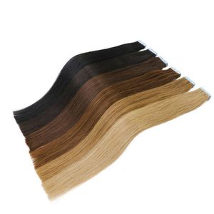 Wholesale tape hair extensions for sale - Group buy Best A Tape In Hair Extensions Original Virgin Human Remy Hair Full Cuticle g Colorful Skin Wefts PU Tape on Hair Extension
