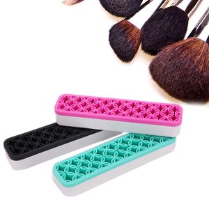 Silicone Makeup Brush Holder Organizer Facial Make Up Brush Drying Rack Flower Shape Brushes Display Shelf Beauty Cosmetics tool