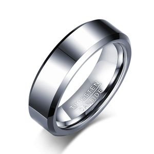 6 мм обручальное кольцо для мужчин карбида вольфрама кольцо обручальное кольцо комфорт подходят скошенные края,размер 7-12