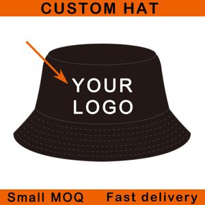 Bucket hat 100% cotton material female fitted fashion headwear small quantity outdoor sport fishing custom cap
