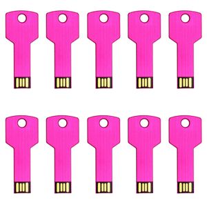 Ücretsiz Kargo 10 Adet / grup USB Flash Sürücüler 8 GB Metal Anahtar Tasarım Şekilli USB Bellek Bilgisayar Veri Depolama için Sticks