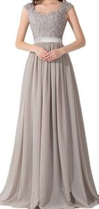 Katar 2024 Nowe seksowne ramiona formalne sukienki wieczorowe mama szary szyfonowy kij z tyłu długość sukienki druhna