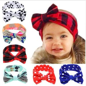 Baby Flowers Print Floral Butterfly Bow Elastic Hair band Girls Turban Knot Headbands Children Headwear Baby Hair Accessories