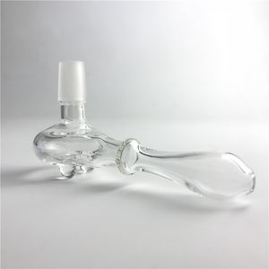 18mm Male Glass Handle Hook Adapter Straw Tube Smoking Hand Pipes Water Bongs Ash Catcher DIY Accessories for Glass Bong
