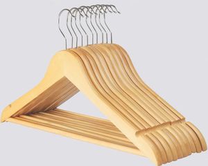 Multi-Functional Wooden Suit Hangers Wardrobe Storage Clothes Hanger Natural Finish Solid Folding Clothing Drying Rack Clothing on Sale