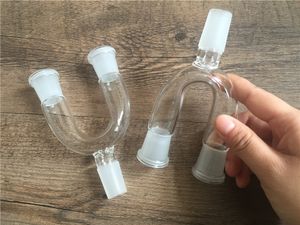 Nuovo arrivato Adattatore a discesa in vetro a discesa Adattatore a doppia vasca 14,5 mm 18,8 mm maschio a femmina per bong e tubi per acqua in vetro