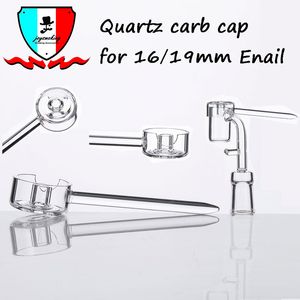 Quarzo Carb Cap Accessori per fumatori Adatto per 15,5 mm 19,5 mm Enail Quartz CarbCap Maniglia One Air Hole Dab Oil Rigs