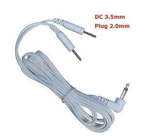 Tens Unit Lead Wires - 3.5mm plug to Two 2mm Pin Connectors Cable