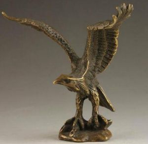 Wholesale vintage chinese statues for sale - Group buy Chinese Vintage Brass Handwork Hammered Wealth Succeed Eagle Statue