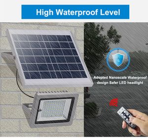 12000 mah Outdoor Wall Light 15W 25W 30W 50W IP65 Bezpieczeństwo Światło High Power Solar Floodlight dla ogrodu ogrodu ścieżki