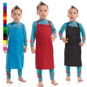 Simple cute children's apron cooking baking adjustable youth anti-fouling kids plain apron art bib drawing many color