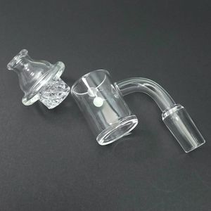 25mm XL 4mm Rauchen Zubehör Dicke Quarts Banger mit neuester Spin-Glas-Turbinen-Kugelkappe Quarzball für Bong