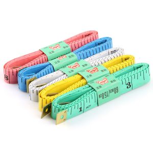 Colorful Plastic Soft Ruler Measuring clothing tape measuring tool Tape ruler Home practical sewing ruler 1.5m with Iron head