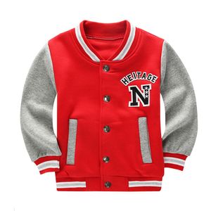 Autumn Children Coats Letters Print Student Baseball Wear Toddler Boys Sweatshirt Hoodies Casual Kids Jackets Sports Outerwear