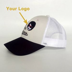 Böjd Visor Mesh Back Små MOQ Kläder Tillbehör Presenthatt God kvalitet Partihandel Populära Trucker Cap Custom Hat Baseball Sport Caps