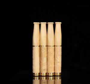 Large scale boxwood, wood carving, solid wood, cigarette holder, Ruili fine, detachable and double cleaning filter mouthpiece