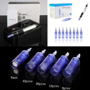 25 pçs / lote Cartucho de agulha 9/12/36 42 Pinos para recarregável Dermapen Dermaroller Microneedle Dr. Pen A1