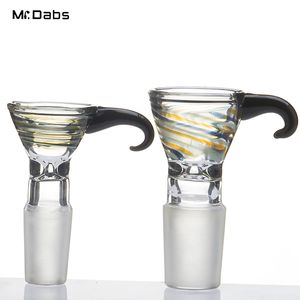 SLIGE DE TILHA DE VIDRO DE ERVAÇÃO ACESSÓRIOS DE TACAÇÃO COLORIA DE TACAÇÃO 14mm 18mm macho para cachimbos de água Bongs Dab Plataformas de óleo