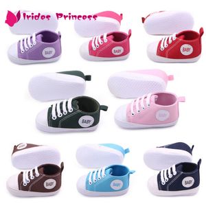 Misturar Cor Atacado 50 Pares de Primavera E No Outono 0-1 Anos de Idade Do Bebê Do Bebê Meninas Infantil Da Criança Sapatos Sola Macia Não-deslizamento Prewalker Sneakers