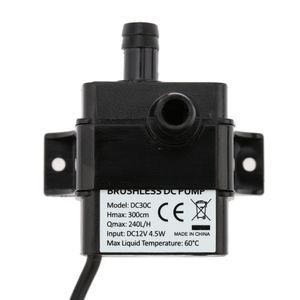 Freeshipping Ultra-Tyst Mini Oil Vattenpump DC12V 4.5W Micro Borstless Vattentät DC-pump nedsänkbar fontän akvarium cirkulerande