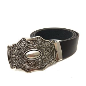 Western-Cowboy-Gürtel für Herren, Vintage-Ledergürtel für Herren mit Retro-Gürtelschnalle, Metall-Herrenaccessoires für Jeans