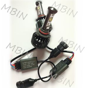 V16 Turbo Cree Kit LED per refit Ricambi auto 30W 3600LM 12V-24V 9005 HB3 H10 DRL Bulbi ad alta potenza impermeabile con ventilatore