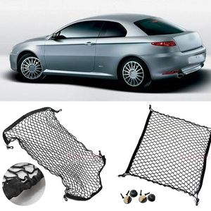 For Alfa Romeo GT GT Veloce GTA GTC GTV GTV-6 GTZ Car Black Rear Trunk Cargo Baggage Organizer Storage Nylon Plain Vertical Seat net