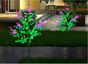 Altezza 1,5 m / 5 piedi Decorazioni da giardino per esterni impermeabile Luce artificiale per albero di Natale 480 pezzi LED Fiore rosa + Foglia verde nuovo Home Decor LLFA
