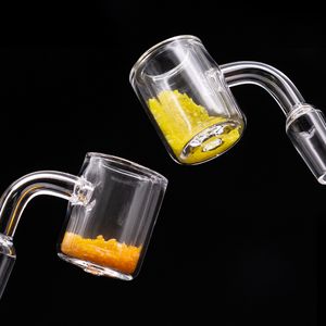 Thermochromic Quartz Banger thermal yellow color sand Insert Hookahs 14mm nail 10mm 18mm Male Female domeless dab rig Bong D809