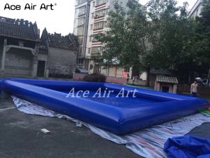 Piscina inflável de equipamentos infláveis ​​de piscina de piscina de lona PVC de 0,6 mm com soprador de ar livre