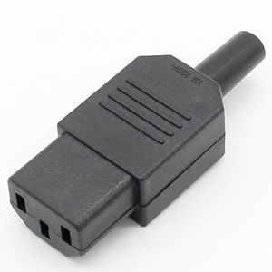 New Wholesale Price Black IEC 320 C13 Female Plug Rewirable Power Connector 3pin Socket 10A  250V