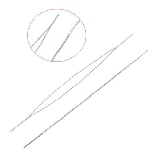 DoreenBeads Beading Needles Threading String Cord Jewelry Tool Dull Silver Color 5.7cm,5PCs on Sale