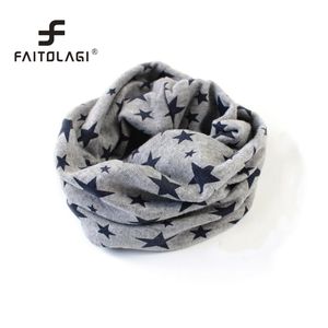 2017 Hot Autumn Winter Boys Girls Collar Baby Scarf Cotton O Ring Neck Scarves Elastic Star Prints Winter Neck Warmer For Kids