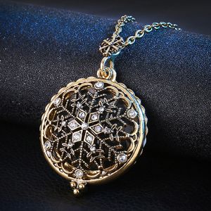 Kimter Top Quality Crystal Snowflake Necklace Vintage Fashion Jewelry Free Pendant Magnifier Reading Glass Necklaces Gift D552SA
