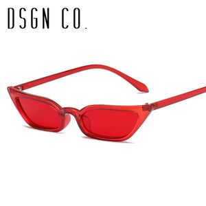 DSGN CO. 2018 Kadınlar Sıcak Klasik Frame 7 Renk Tasarımcı Güneş Gözlükleri UV400 İçin İnce Kedi Göz Güneş