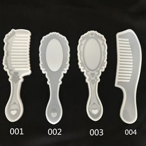 Mirror Noodles Mill Finish Crystal Glue UV Resin Rubber Manual Silica Gel Cartoon Adorable Comb Mould silicone mold223V