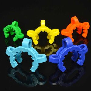 Narghilè con adattatore per bong in vetro spesso con 10mm 14mm 18mm Forst Joint Plastic Keck Clip blu per tubi dell'acqua