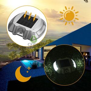 Outdoor Solar Deck Light Road Podjazd ścieżka schodowe schodowe oświetlenie kołki ścieżka znacznika Światła biały czerwony niebieski żółty energia energetyczna bezprzewodowa